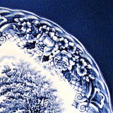 Blue Transferware Plate Homeland Grindley England Ironstone 10 Inch Dinner 1920s