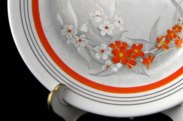 Shelley Art Deco Side Plate Scarlet Spurge Bread Tea 6 Inches Red