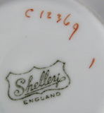 Shelley Cup And Saucer Bell Flower Art Deco Oxford 1935-1940s Pink Blue