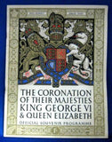 Original King George VI And Queen Elizabeth 1937 Coronation Official Program