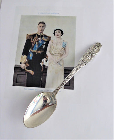 Ornate Spoon Commemorative King George VI US Royal Visit 1939 International Silver