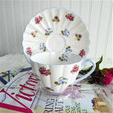 Shelley Cup And Saucer Rose Pansy Forget-Me-Not Ludlow Chintz