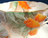 Shelley Cup And Saucer Art Deco Orange Wisteria Old Cambridge 1940s