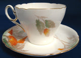Shelley Cup And Saucer Art Deco Orange Wisteria Old Cambridge 1940s