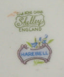 Shelley England Blue Harebell Cup And Saucer Low Oleander Shape Afternoon Tea