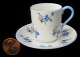 Shelley Miniature Cup And Saucer Blue Charm Canterbury Shape 1956-1966