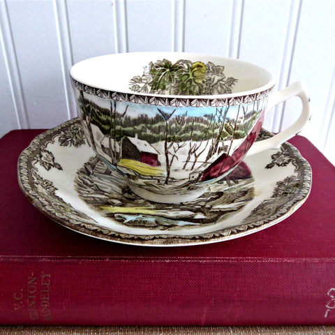 Friendly Village Cup And Saucer Johnson Brothers Ice House Made In England