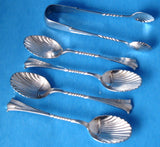 Mappin and Webb Silver Spoons And  Sugar Tongs 1930s EPNS Boxed Set Coffee Tea