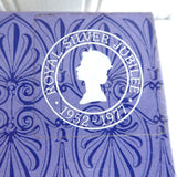 Wedgwood Dish Pair Queen Elizabeth II Philip Jasperware Silver Jubilee 1977 Royal Blue Boxed