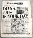 Charles And Diana Royal Wedding 1981 Daily Express Paper Royal Memorabilia