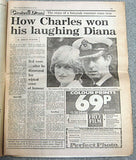 Charles And Diana Royal Wedding 1981 Daily Express Paper Royal Memorabilia