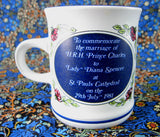 Mug Royal Wedding Charles And Diana Denby Pottery 1981 Profiles Roses Bells