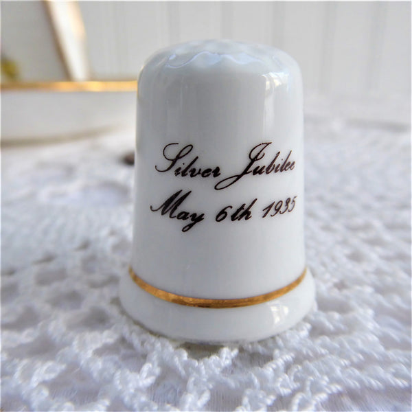 Thimble King George V and Mary Silver Jubilee 1910-1935
