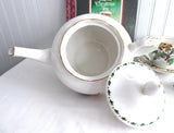 A Cup Of Christmas Tea Large Teapot Holly Holiday Christmas Tea 32 Ounces 1990s