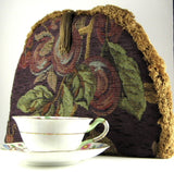 Tea Cozy Purple Tapestry Padded US Fruit Grapes Brown Sugar Designs NWT - Antiques And Teacups - 3
