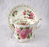 November Chrysanthemum Cup And Saucer Royal Albert Demi Flower Of The Month - Antiques And Teacups - 4