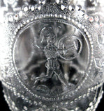 Antique EAPG Spooner Minerva Roman Medallion Clear 1870s Spoon Vase