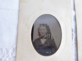 Victorian Tintypes 2 Women 1/8 Plate 1880s Embossed Mats Early Photography
