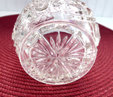 Antique Pattern Glass Spooner Scalloped Sunburst Star EAPG Glass 1890s