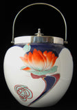 Victorian George Jones Art Nouveau Biscuit Jar McIntosh Water Lilies 1890s