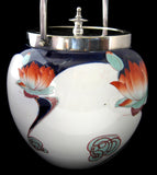 Victorian George Jones Art Nouveau Biscuit Jar McIntosh Water Lilies 1890s