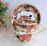 Pair George Jones Crescent Antique Imari Cup And Saucer Demitasse Cups 1890s