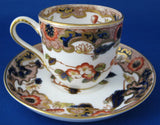 Pair George Jones Crescent Antique Imari Cup And Saucer Demitasse Cups 1890s