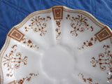 Pair Superb Royal Crown Derby Saucers Only Antique Art Nouveau Gold Festoons 1890s