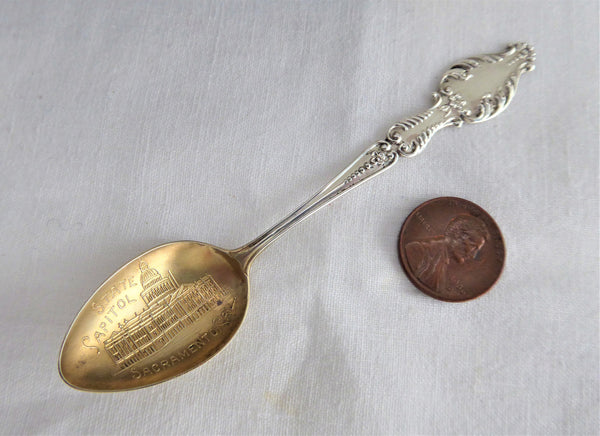 Victorian Sacramento California Sterling Silver Souvenir Spoon
