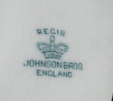 Teal Transferware Dinner Plate Regis Johnson Brothers 1890s Ironstone 10 Inch