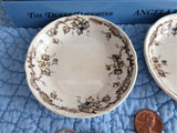 Antique Butter Pat Pair Brown Transferware Ventnor 1890s Boote England