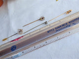 Edwardian Stick Pins 4 Hat Pins 1900 Lapel Pins Tea Party Antique Accessories Set