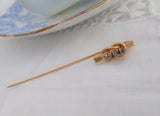 Edwardian Stick Pins 4 Hat Pins 1900 Lapel Pins Tea Party Antique Accessories Set