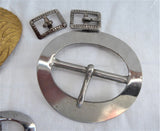 Edwardian Sash Buckles Set Of 5 2 Small Buckles 2 Belt Choker Buckles 1900-1920