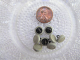 Textured Gray Shoe Buttons 8 Taupe Grey Glove Buttons Edwardian Pin Shank 1900