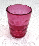Antique Cranberry Glass Toothpick Baby Thumbprint Inverted Thumbprint