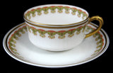 Edwardian Haviland Limoges Cup And Saucer Stylized Gold French Demitasse