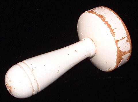 Edwardian Darning Mushroom Pale Pink Wood Darner Treen England 1900 Sewing