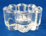 Open Salt Individual Clear 8 Lobed Scalloped Star Bottom US Glass 1900s