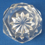 Salt Dips Set 6 Victorian 1890s Honeycomb Diamond Faceted Glass Open Salts