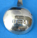 Antique Silver Salt Spoon Hallmarked Birmingham UK 1901 Miller Brothers Silver Gothic