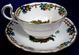Edwardian Royal Albert Cup And Saucer Colorful Oriental Scene 1905 Bone China