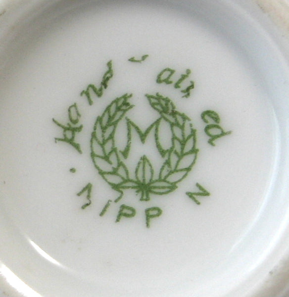 Noritake Nippon Cake Plate Hand Painted Gold Beading Moriage 1910s