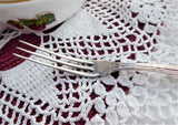 Strawberry Fork Fair Oak Rogers Oak 2 Prong Fork 1910s Silver Plate No Monogram 5 Inch