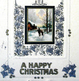 Art Nouveau Postcard Happy Christmas Best Wishes Embossed Snow Lane 1914