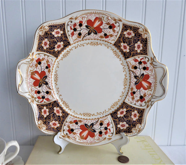 Johnson Bros Rutland Lugged Cake Plate Imari Pareek 1913-1928