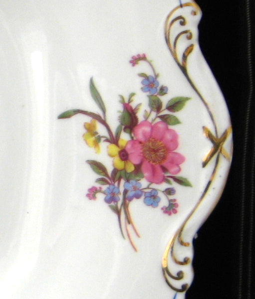 Aynsley Cake Plate Floral Tab Handle Antique England 1920s Floral