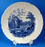 Blue Transferware Dinner Plate English Abbey Taylor Smith And Taylor 1920s