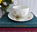 French Haviland Limoges Cup And Saucer 1920s Foliage Leaves Antique France