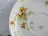 French Haviland Limoges Cup And Saucer 1920s Foliage Leaves Antique France